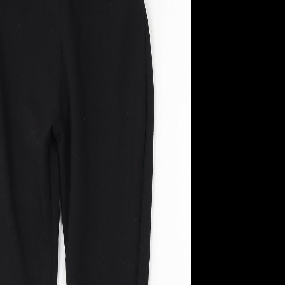 PRETTYLITTLETHING Womens Black  Polyester Trousers  Size 8 L23 in Regular