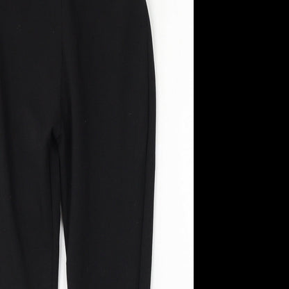 PRETTYLITTLETHING Womens Black  Polyester Trousers  Size 8 L23 in Regular