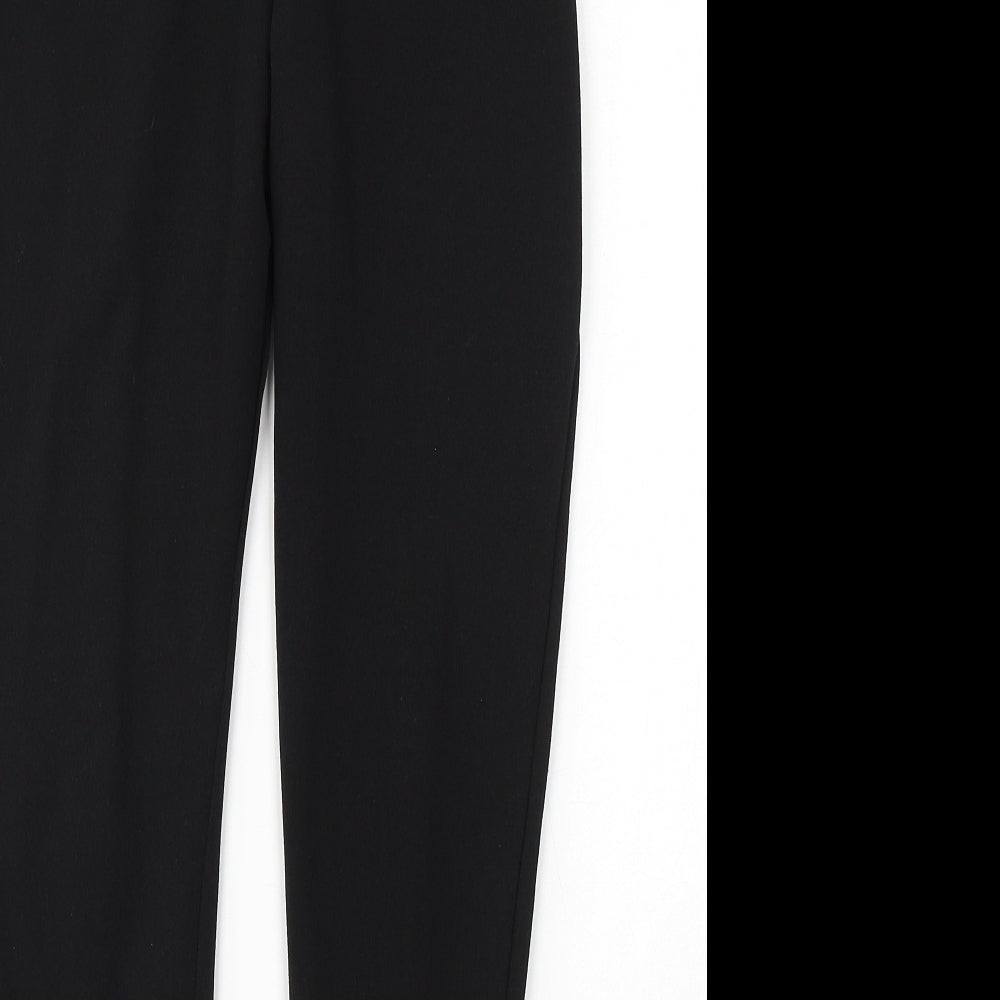 PRETTYLITTLETHING Womens Black  Polyester Trousers  Size 8 L23 in Regular
