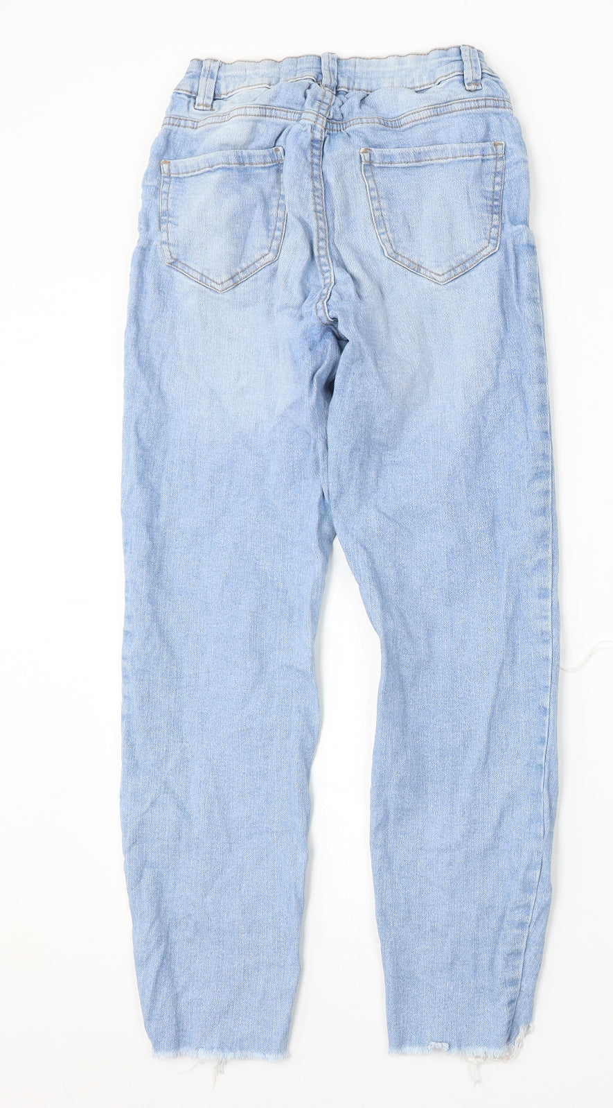 New Look Womens Blue  Cotton Straight Jeans Size 8 L27 in Regular Button