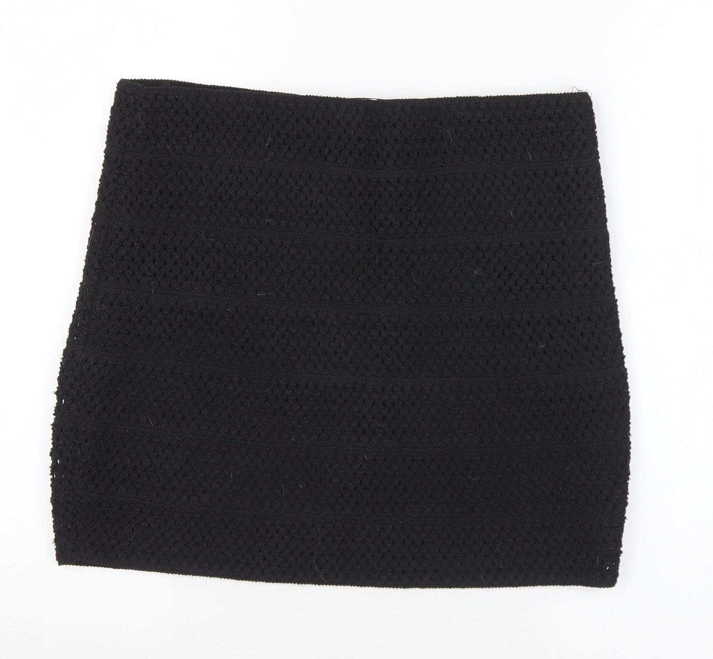 Ricki Womens Black  Polyester A-Line Skirt Size S