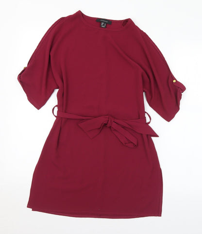 Primark Womens Purple  Polyester Tunic Blouse Size 4 Round Neck