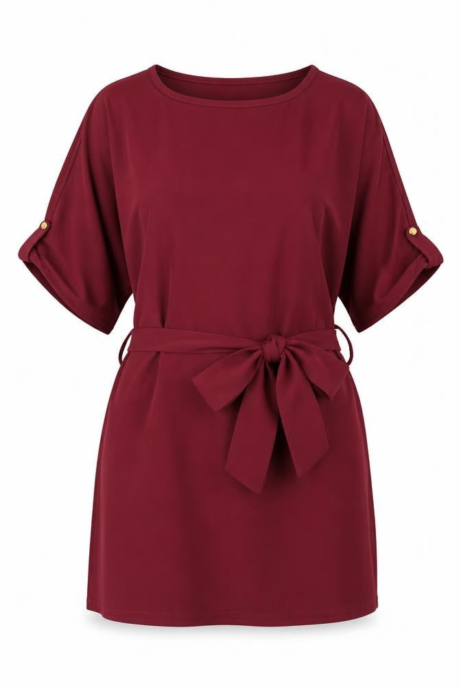 Primark Womens Purple  Polyester Tunic Blouse Size 4 Round Neck
