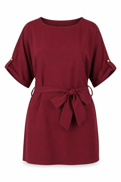 Primark Womens Purple  Polyester Tunic Blouse Size 4 Round Neck