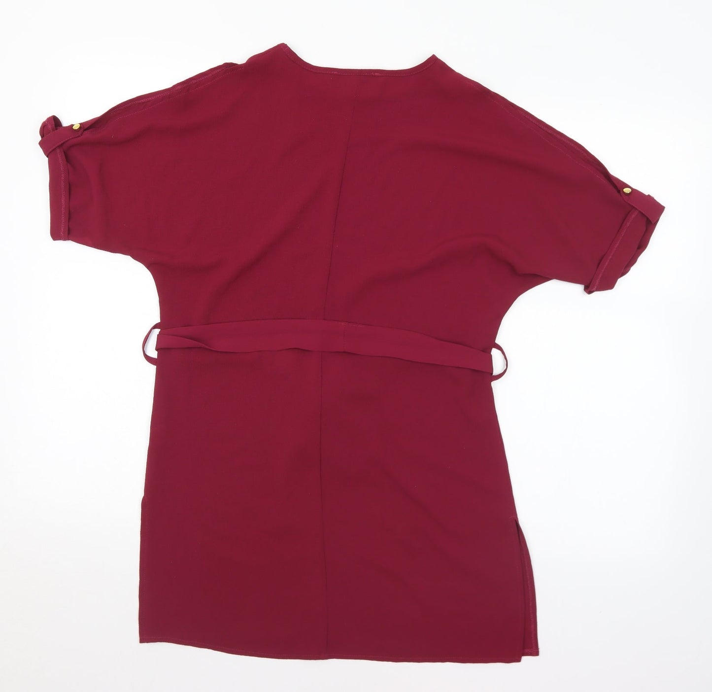 Primark Womens Purple  Polyester Tunic Blouse Size 4 Round Neck