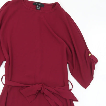 Primark Womens Purple  Polyester Tunic Blouse Size 4 Round Neck