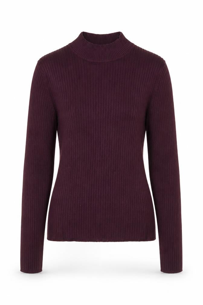 Primark Womens Purple Mock Neck  Viscose Pullover Jumper Size 10   - 10-12