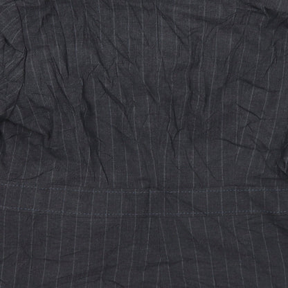 Atuonomy Womens Grey Pinstripe Polyester Jacket Suit Jacket Size 16