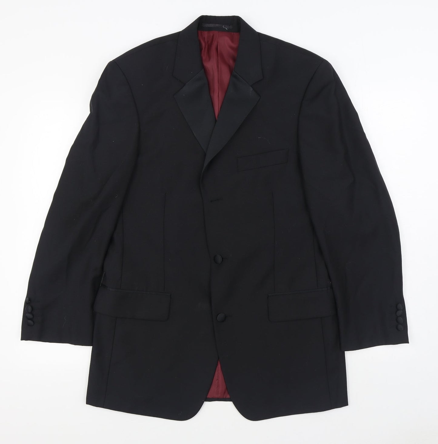 Scott & Taylor Mens Black  Wool Jacket Suit Jacket Size 38