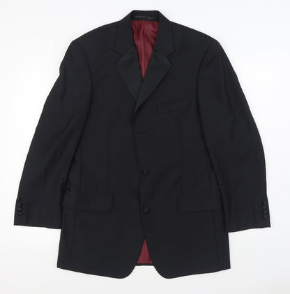 Scott & Taylor Mens Black  Wool Jacket Suit Jacket Size 38