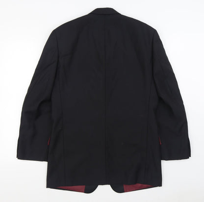 Scott & Taylor Mens Black  Wool Jacket Suit Jacket Size 38