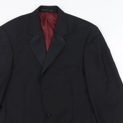 Scott & Taylor Mens Black  Wool Jacket Suit Jacket Size 38