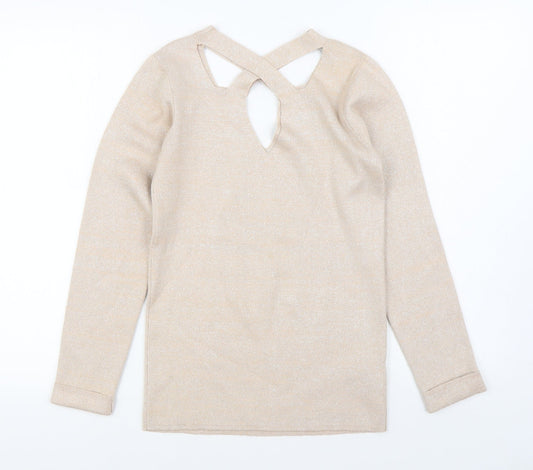 Dorothy Perkins Womens Pink Round Neck  Viscose Pullover Jumper Size 14