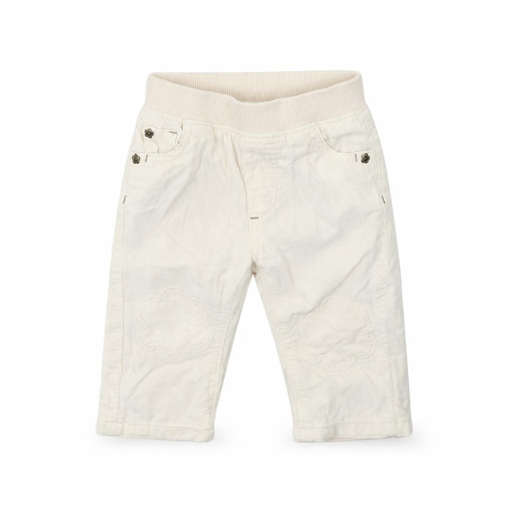Marks & Spencer Girls Beige  Cotton Cargo Trousers Size 3-6 Months