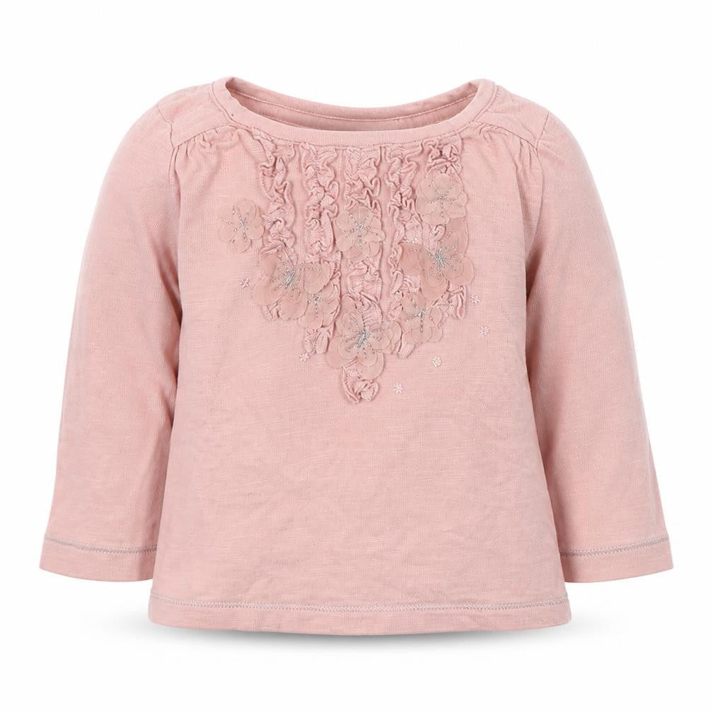 NEXT Girls Pink  Cotton Basic Casual Size 3-6 Months Round Neck