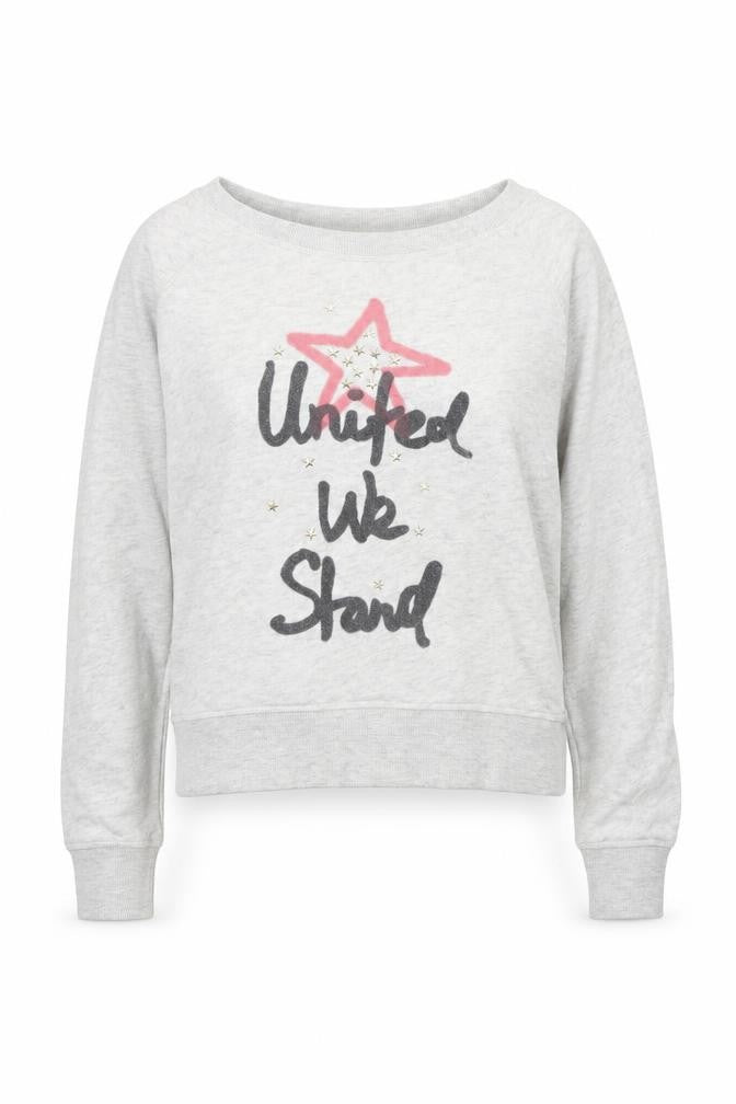 Only Womens Grey  Cotton Pullover Sweatshirt Size L