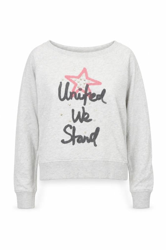 Only Womens Grey  Cotton Pullover Sweatshirt Size L