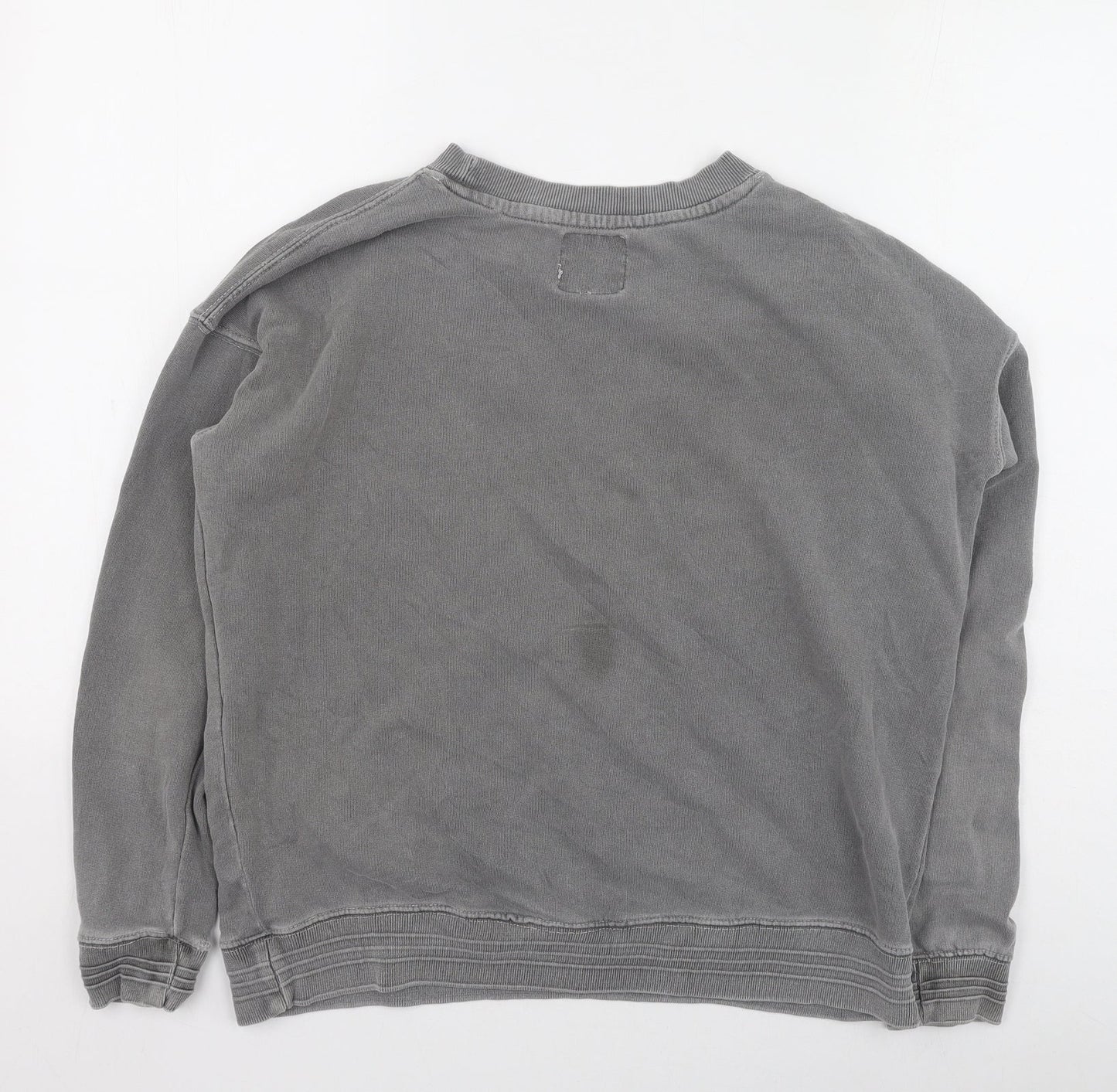 Pull&Bear Mens Gold  Cotton Pullover Sweatshirt Size M