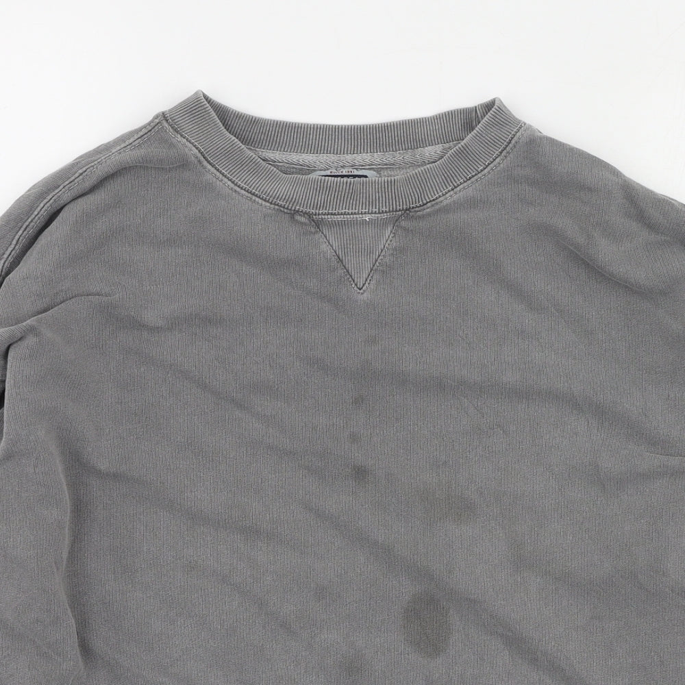 Pull&Bear Mens Gold  Cotton Pullover Sweatshirt Size M