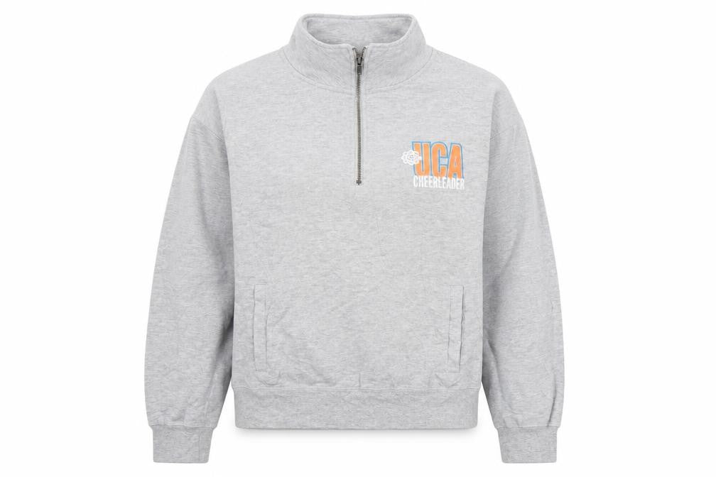 Varsity Womens Grey  Cotton Pullover Sweatshirt Size L