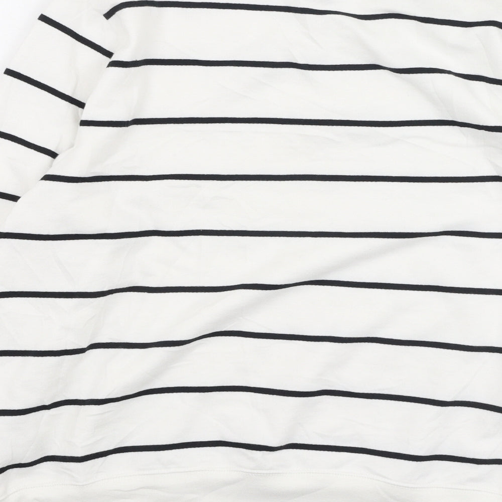 Marks and Spencer Mens Multicoloured Striped Polyester Pullover Sweatshirt