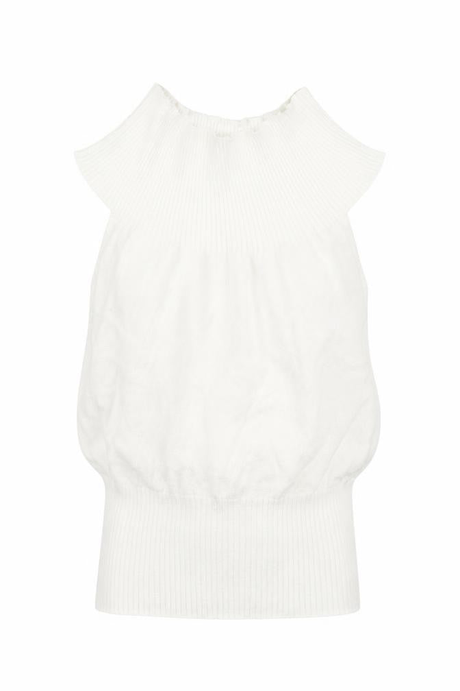 Oasis Womens Ivory High Neck  Viscose Pullover Jumper Size 12