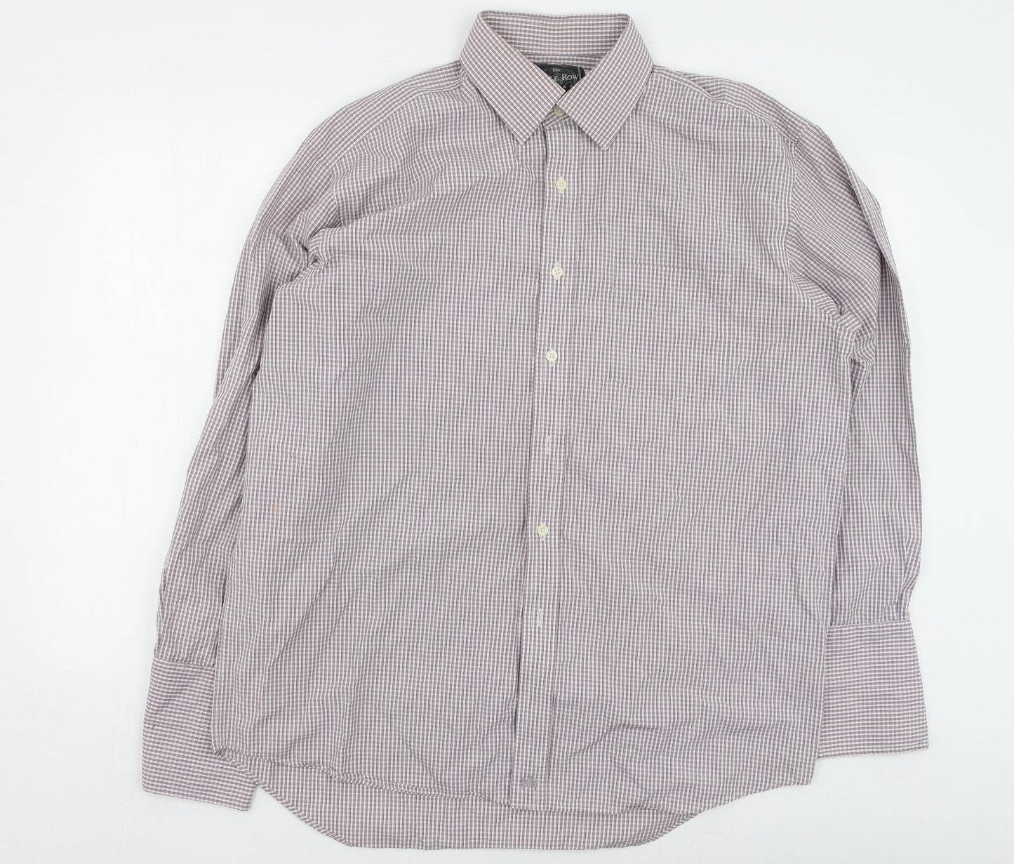 Savile Row Mens Multicoloured Plaid Cotton  Button-Up Size 42 Collared