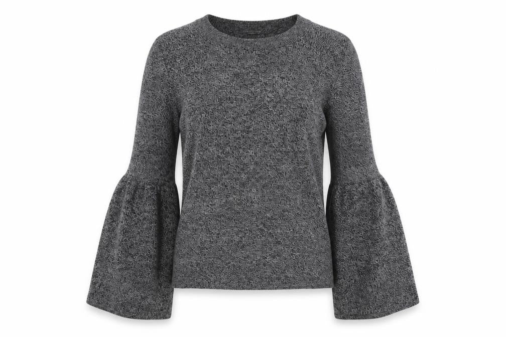 Preworn Womens Grey Round Neck  Polyester Pullover Jumper Size S