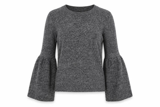 Preworn Womens Grey Round Neck  Polyester Pullover Jumper Size S