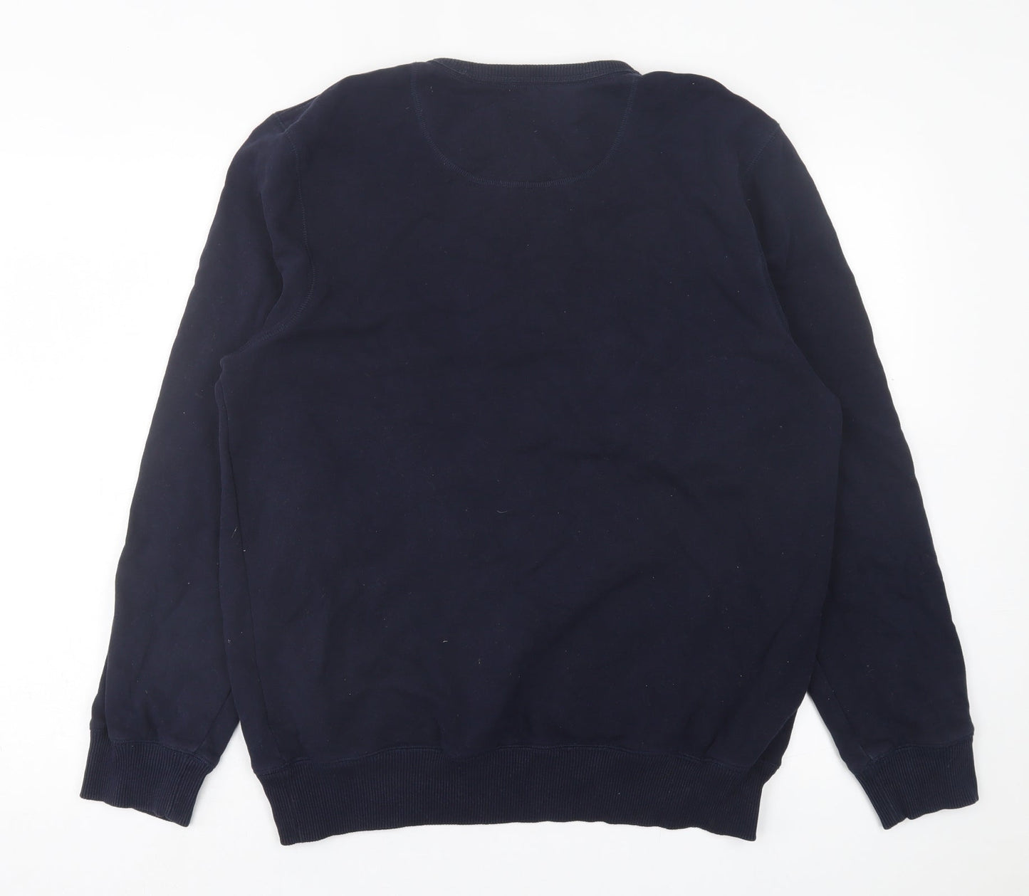 Modern Essentials  Mens Blue  Cotton Pullover Sweatshirt Size M