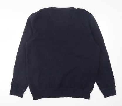 Modern Essentials  Mens Blue  Cotton Pullover Sweatshirt Size M