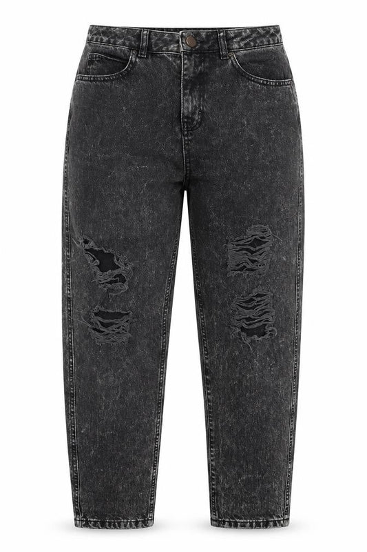 ASOS Womens Black  Cotton Straight Jeans Size 28 in L32 in Regular Button