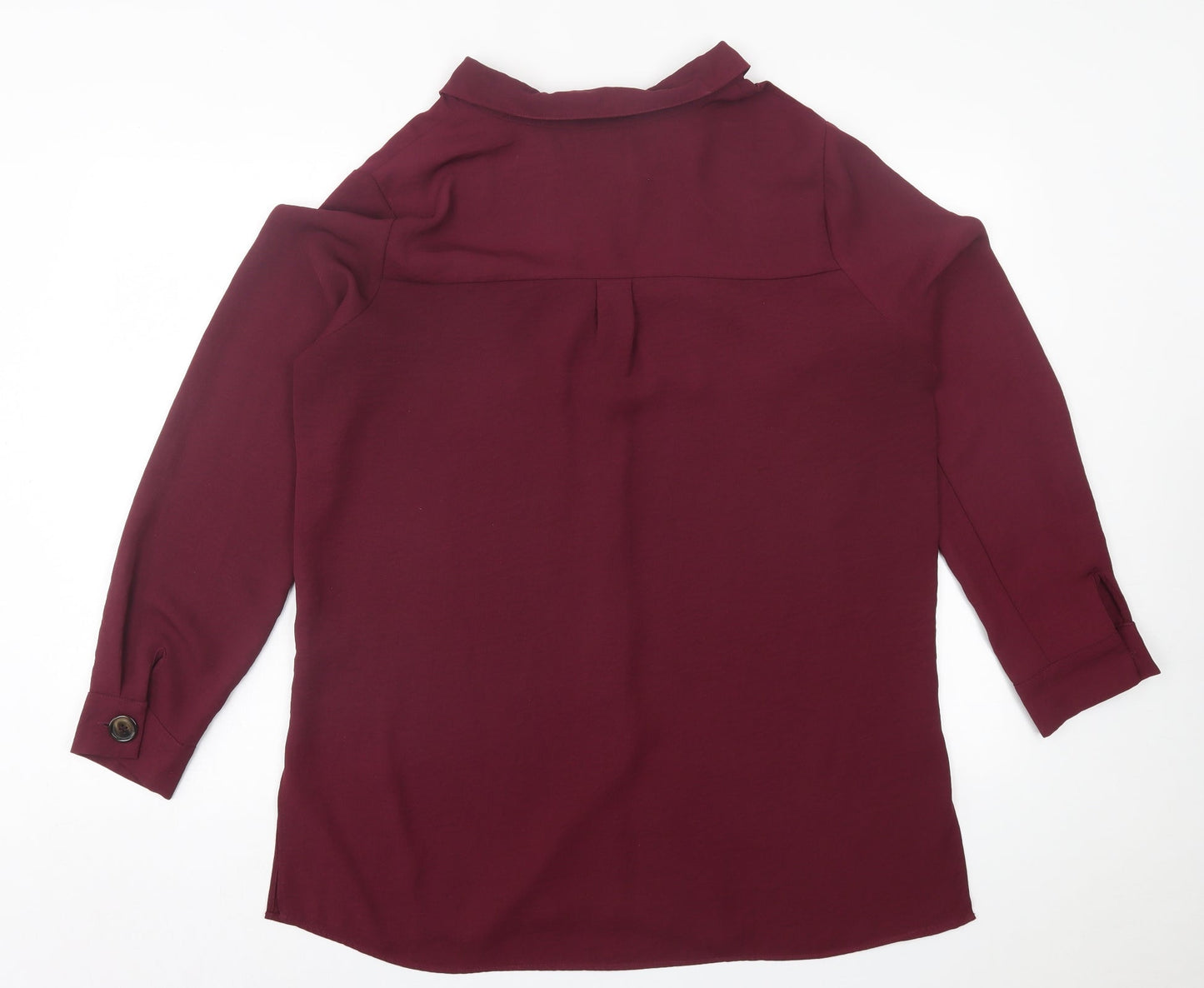 Wallis Womens Purple  Polyester A-Line  Size 14  Collared Button