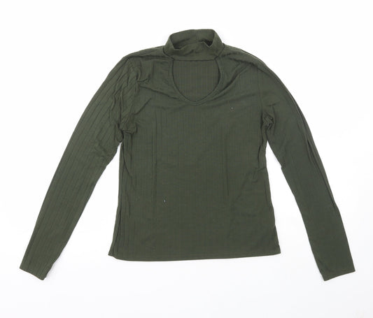 Chemistry Womens Green  Polyester Pullover Sweatshirt Size 12