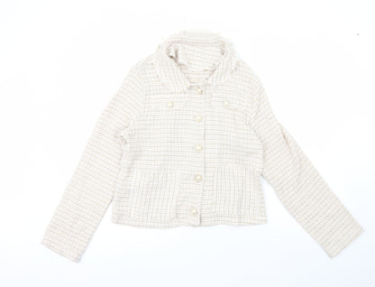 Preloved SheIn Womens Ivory   Jacket  Size 14 - Front