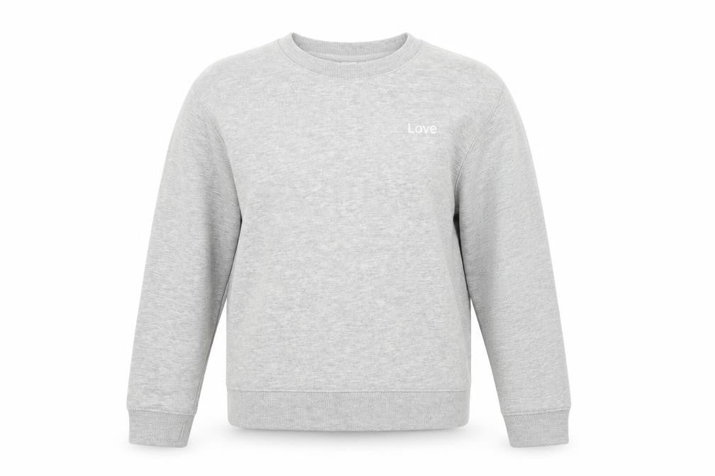 H&M Womens Grey Crew Neck  Cotton Pullover Jumper Size XS   - Love