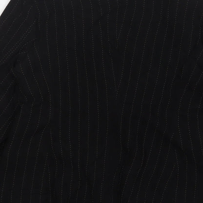 Planet Womens Black Striped Wool Jacket Suit Jacket Size 8