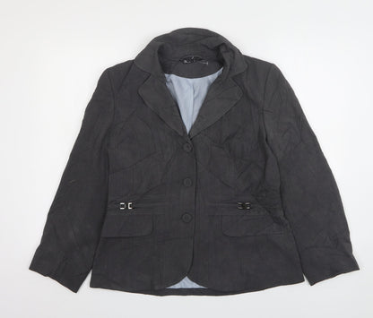 BHS Womens Grey  Polyester Jacket Suit Jacket Size 14