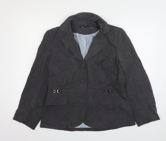 BHS Womens Grey  Polyester Jacket Suit Jacket Size 14