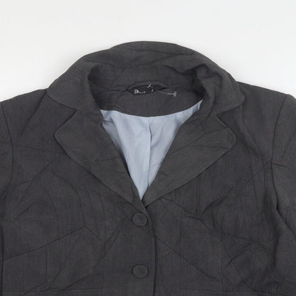 BHS Womens Grey  Polyester Jacket Suit Jacket Size 14