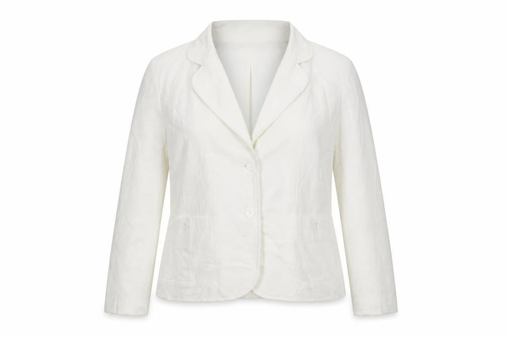 Poetic Land Womens White  Modal Jacket Suit Jacket Size 14
