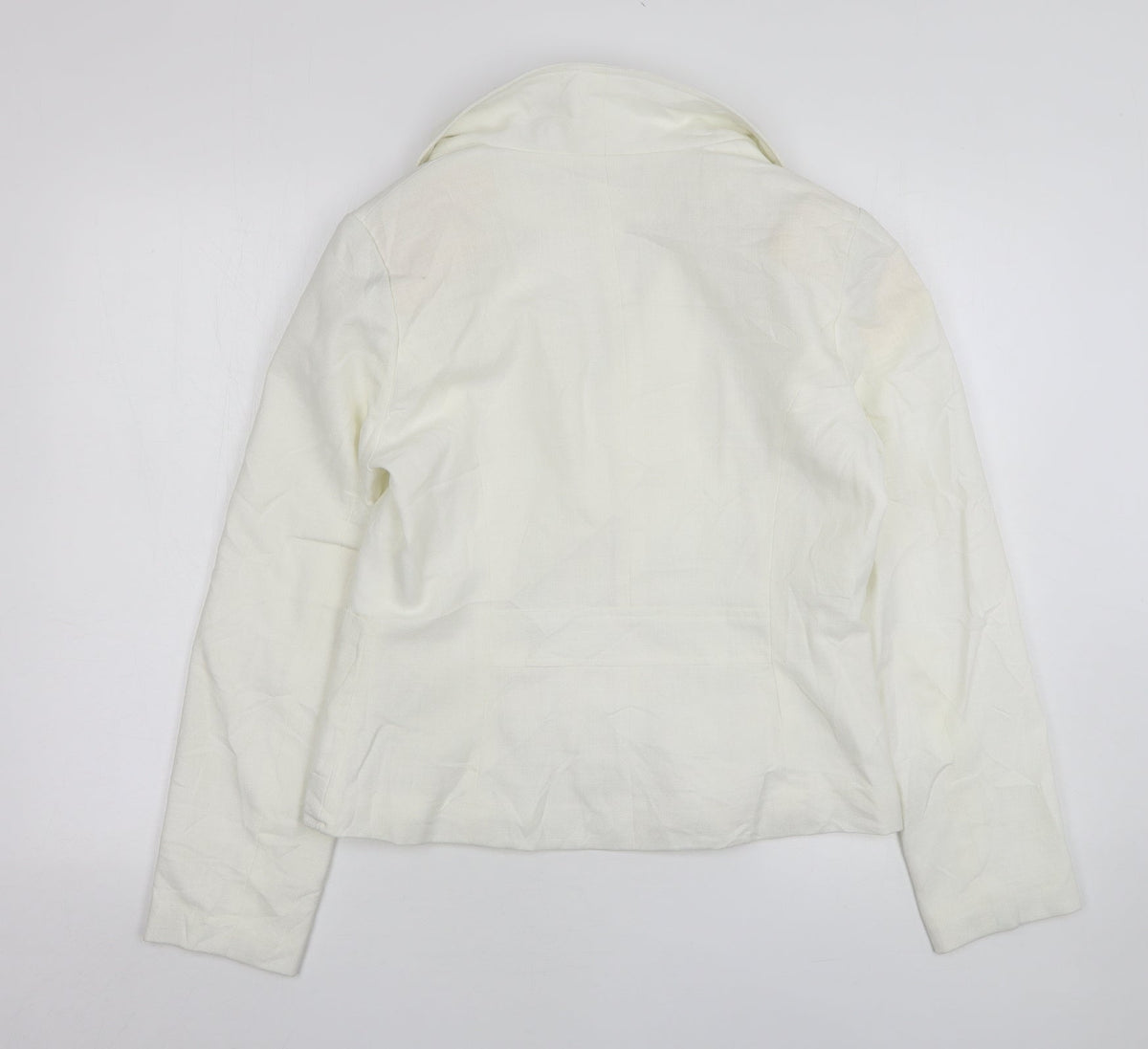 Poetic Land Womens White  Modal Jacket Suit Jacket Size 14