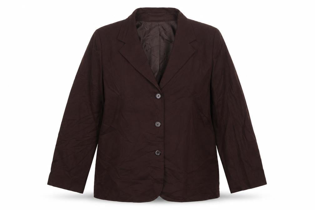 Slimma Womens Brown  Polyester Jacket Suit Jacket Size 18