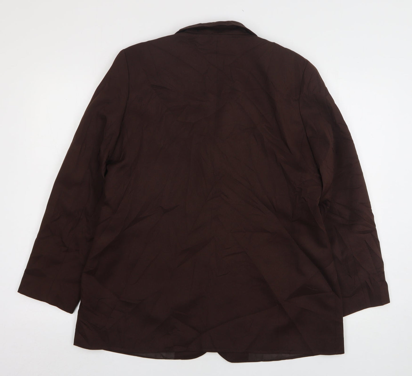 Slimma Womens Brown  Polyester Jacket Suit Jacket Size 18