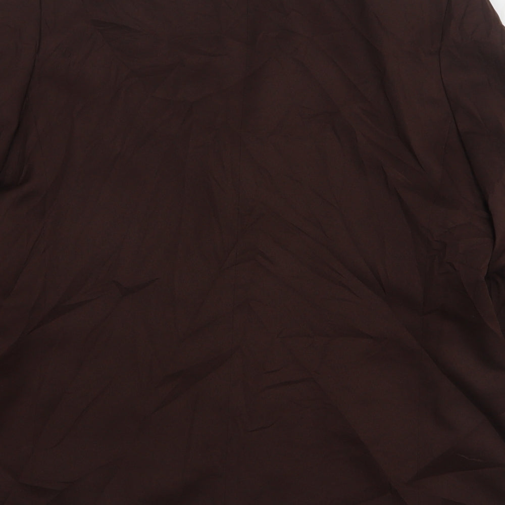 Slimma Womens Brown  Polyester Jacket Suit Jacket Size 18