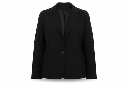 Essentials  Womens Black  Polyester Jacket Suit Jacket Size 12