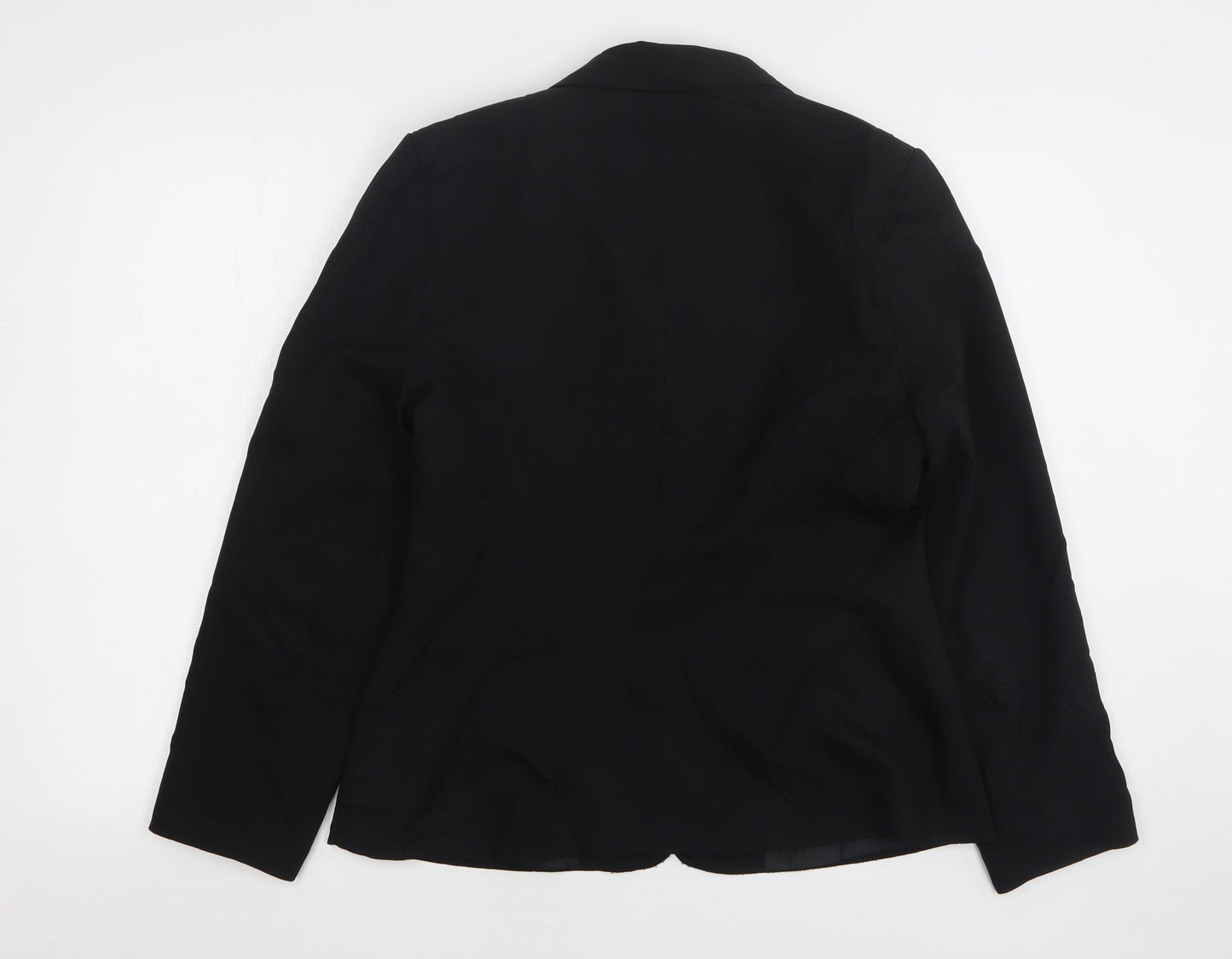 Essentials  Womens Black  Polyester Jacket Suit Jacket Size 12