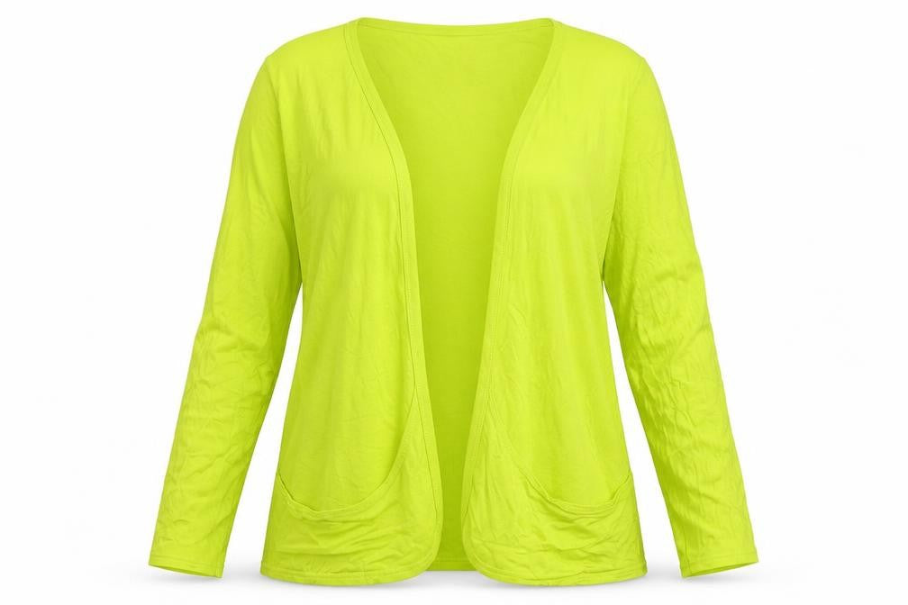 Gallery Womens Green V-Neck  Viscose Cardigan Jumper Size 16
