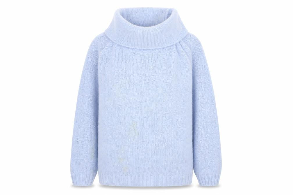 Papaya Womens Blue Roll Neck  Acrylic Pullover Jumper Size M