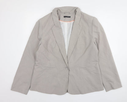Atmosphere Womens Grey  Polyester Jacket Suit Jacket Size 20